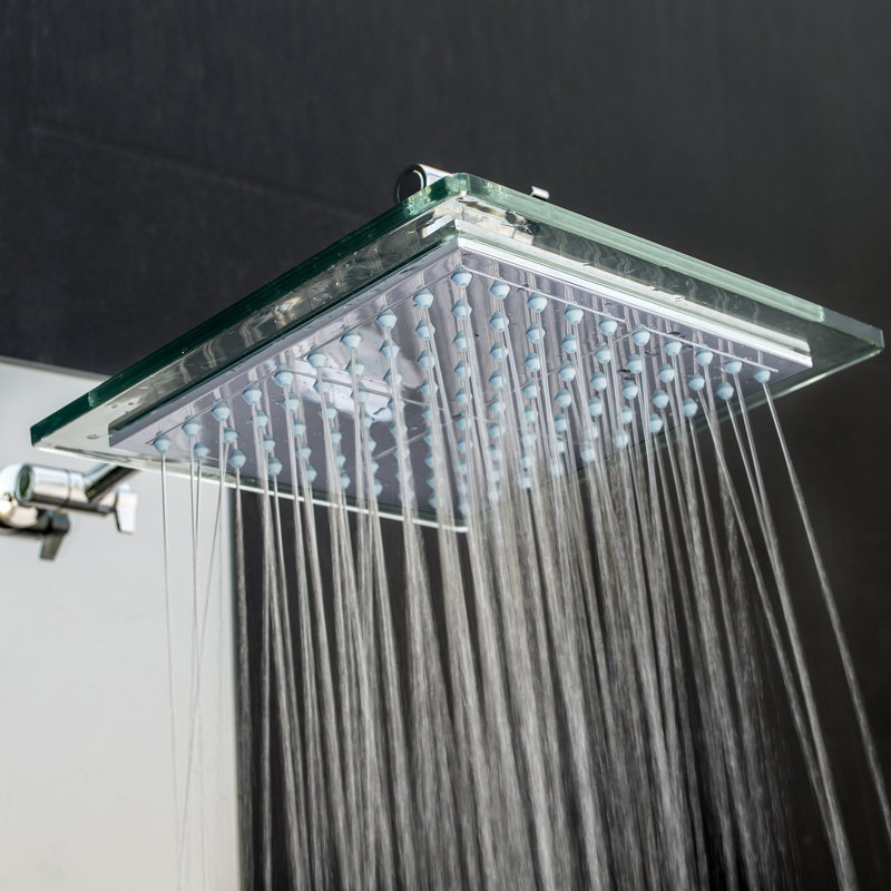 AKDY Panneau de douche à jet de pluie de 51,25 po avec pomme de douche